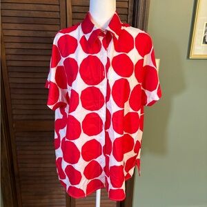 🔴Red and White Polka Dot Blouse🔴